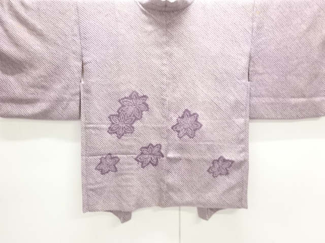 JAPANESE KIMONO / ANTIQUE HAORI / SILK / ALL SHIBORI / FLOWER